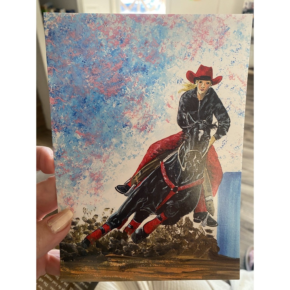 11 Adrenalin Junkies Barrel Racing Rodeo Greeting Cards Envelopes Dettwiller